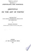 Aristotle, On the art of poetry /