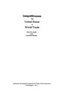 Competitiveness : the United States in world trade /