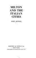 Milton and the Italian cities.