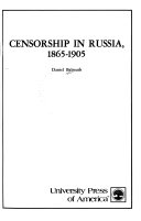 Censorship in Russia, 1865-1905 /