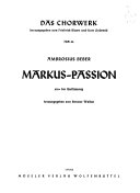Markus-Passion; ein-bis fünfstimmig.