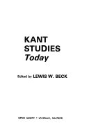 Kant studies today.