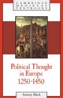 Political thought in Europe, 1250-1450 /