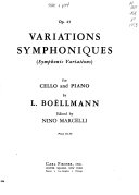 Variations symphoniques = Symphonic variations : for cello and piano, op. 23 /