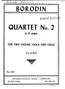 Quartet no. 2 in D major, for two violins, viola, and cello /