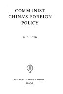 Communist China's foreign policy.
