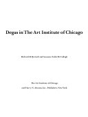 Degas in the Art Institute of Chicago /