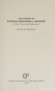 The poems of Patrick Branwell Brontë : a new text and commentary /