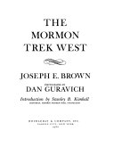 The Mormon trek west /
