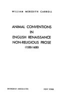 Animal conventions in English Renaissance non-religious prose (1550-1600).