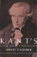 Kant's life and thought /