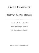 Three piano works /