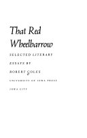 That red wheelbarrow : selected literary essays /