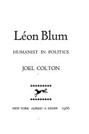 Léon Blum, humanist in politics