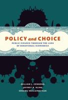Policy and choice : public finance through the lens of behavioral economics /