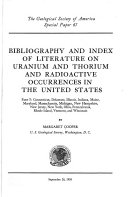 Bibliography and index of literature on uranium and thorium and radioactive occurrences in the United States.