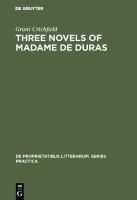 Three novels of Madame de Duras : Ourika, Edouard, Olivier /