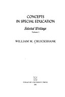 Concepts in special education : selected writings /