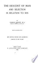 The descent of man and selection in relation to sex,