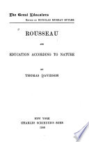 Rousseau and education according to nature,