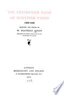The Edinburgh book of Scottish verse, 1300-1900.