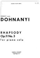 Rhapsody : for piano solo : op. 11, no. 3 /