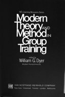 Modern theory and method in group training.