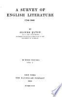 A survey of English literature 1780-1880.
