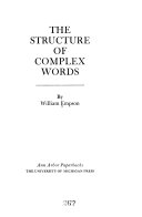 The structure of complex words.