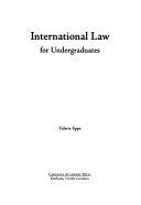 International law for undergraduates /
