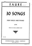30 songs, for voice and piano.