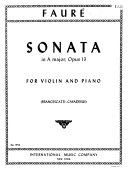 Sonata in A major, op. 13, for violin and piano /