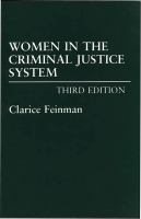 Women in the criminal justice system /