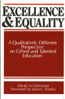 Excellence and equality : a qualitatively different perspective on gifted and talented education /