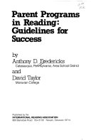 Parent programs in reading : guidelines for success /