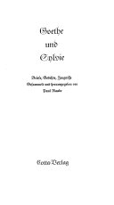Goethe und Sylvie : Briefe, Gedichte, Zeugnisse /