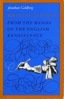 Writing matter : from the hands of the English Renaissance /