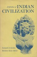 A syllabus of Indian civilization,