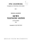 Newe teutsche Lieder : mit dreyen Stimmen (1581) /