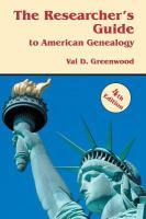 The researcher's guide to American genealogy /