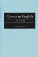 Operas in English : a dictionary /