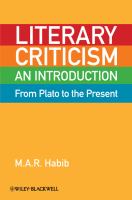 Literary criticism from Plato to the present : an introduction /