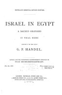 Israel in Egypt; a sacred oratorio in vocal score,