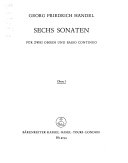 Sechs Sonaten für zwei Oboen und Basso continuo /