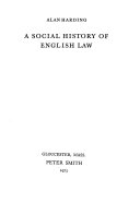 A social history of English law /