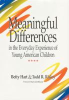 Meaningful differences in the everyday experience of young American children /