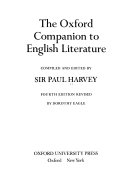 The Oxford companion to English literature;