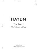 Trio no. 1 : violin, violoncello and piano /