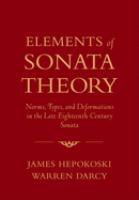 Elements of sonata theory : norms, types, and deformations in the late eighteenth-century sonata /