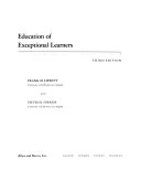 Education of exceptional learners /